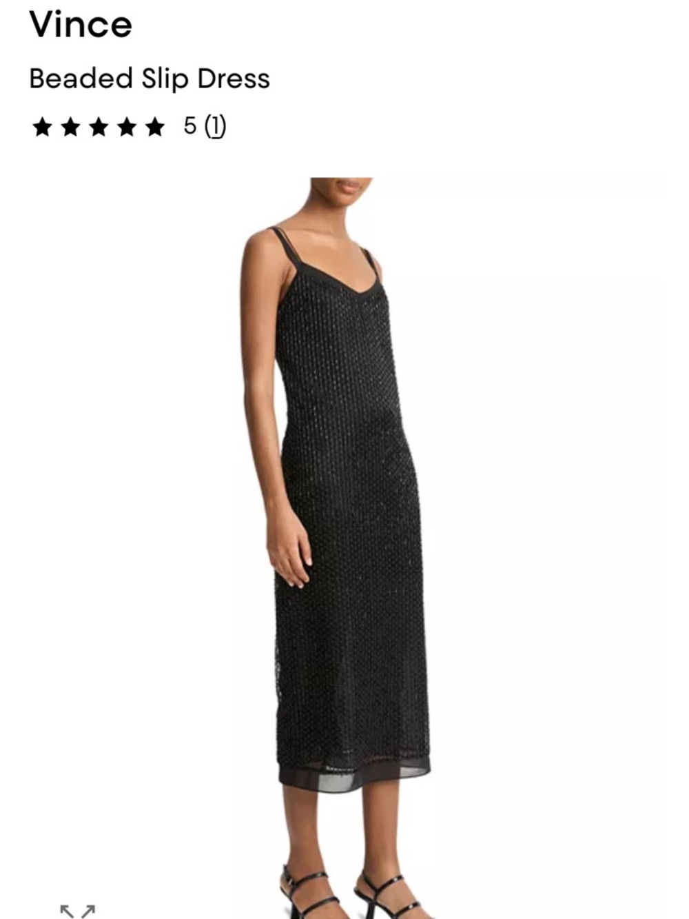 NWT VINCE Beaded Slip Dress